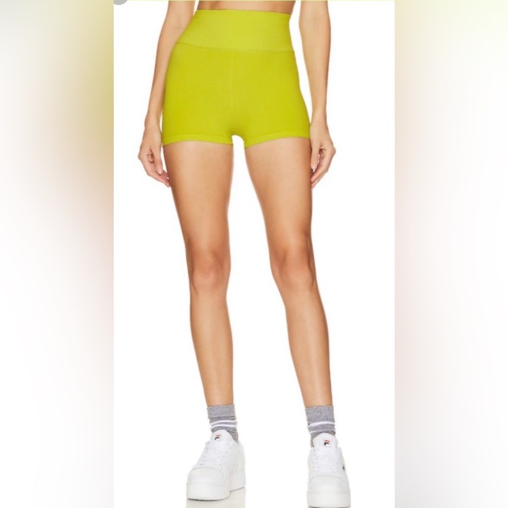 NWOT Camila Coelho Yana 2 Inch Hot Shorts in Neon Yellow in S/M and L/XL